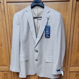 Stafford Size 48R 100% Wool Tan Men's Sport Coat Blazer NEW